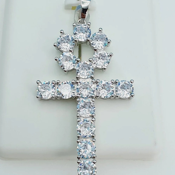 "925 Sterling Silver Cubic Zirconia Pendant, UU1P6A6025 - Picture 9 of 10